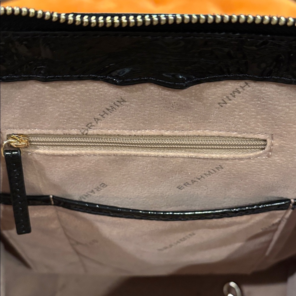 Brahmin Black Crocodile Embossed Handbag Set - Picture 16 of 16